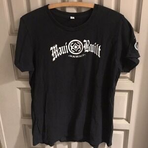 Hawaii T-shirt M Black Graphic Maui Built & Pineapple In White Pre-Owned Primo